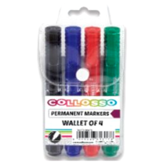 Collosso Permanent Markers - wallet of 4's 